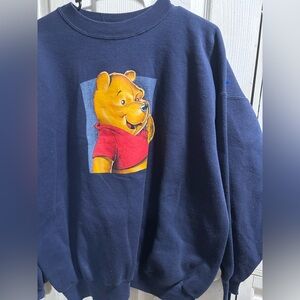 Disney 90s Navy Crewneck Sweater with Winnie the Pooh